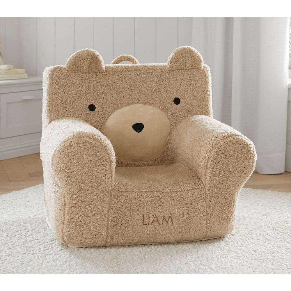 Pottery Barn Anywhere Chair Oatmeal Sherpa Bear Slipcovers Only